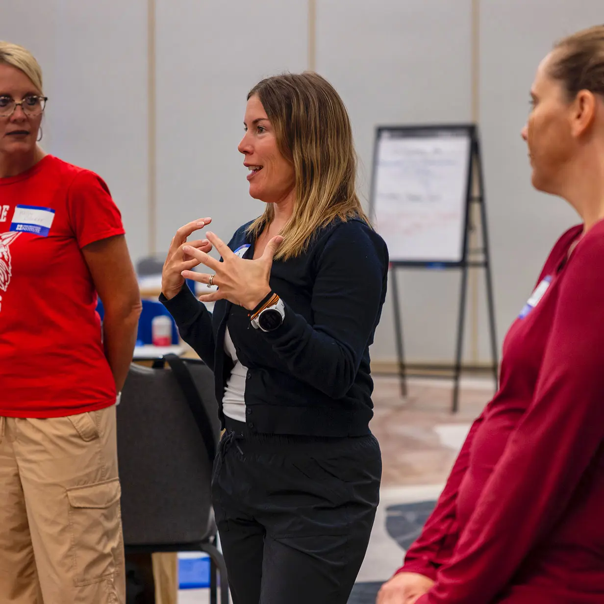 A CPI trainer explaining a concept.