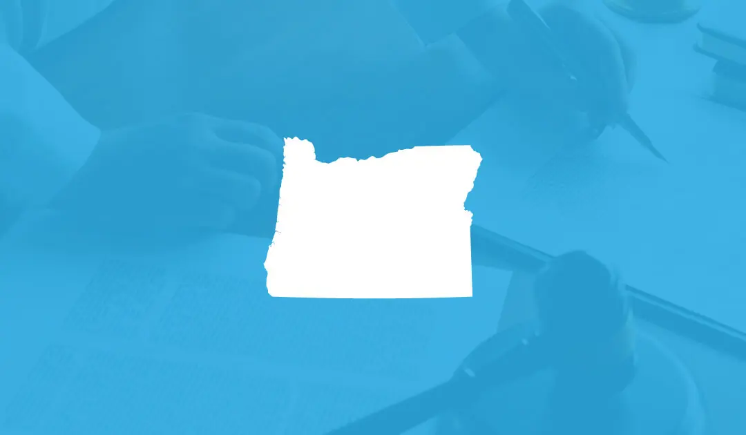 Oregon state image cyan background